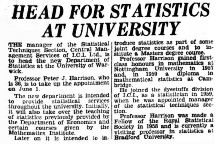 1972-01-27 Coventry Evening Telegraph - Peter J Harrison.png